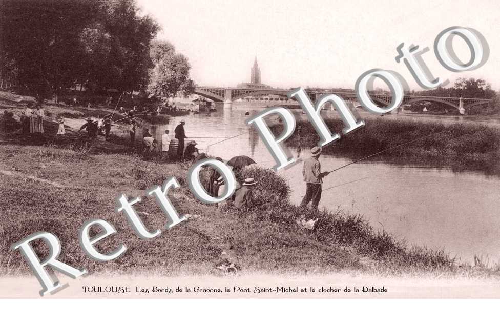 Les bords de la Garonne Le pont Saint-Michel et le clocher de la Dalbade