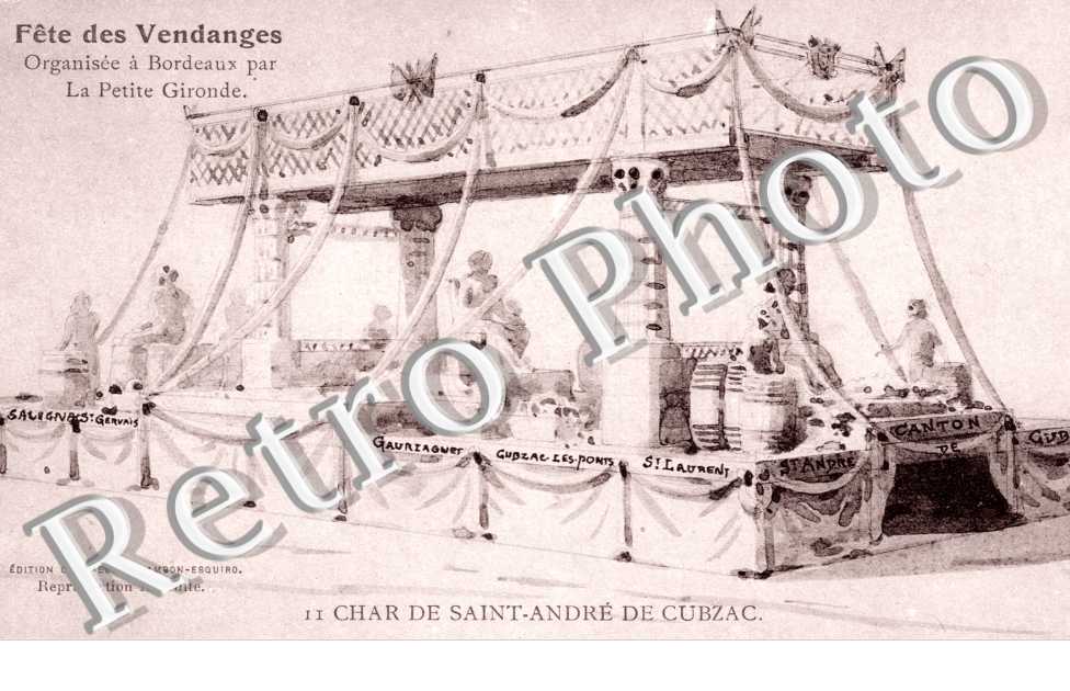 fete des vendanges organisee a Bordeaux par La Petite Gironde  Le char