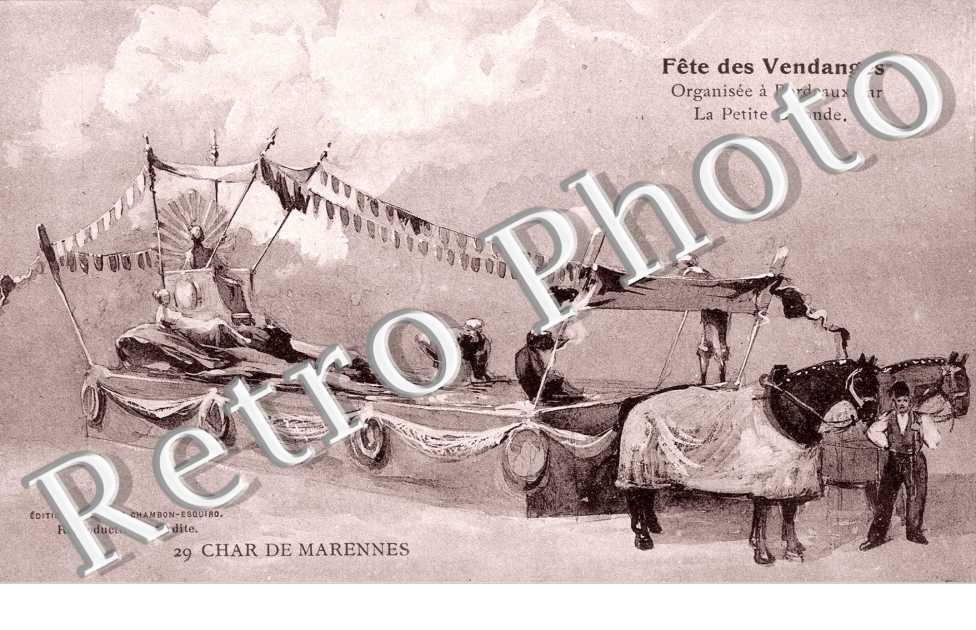 Fete des vendanges organisee a Bordeaux par La Petite Gironde   Char de Marennes