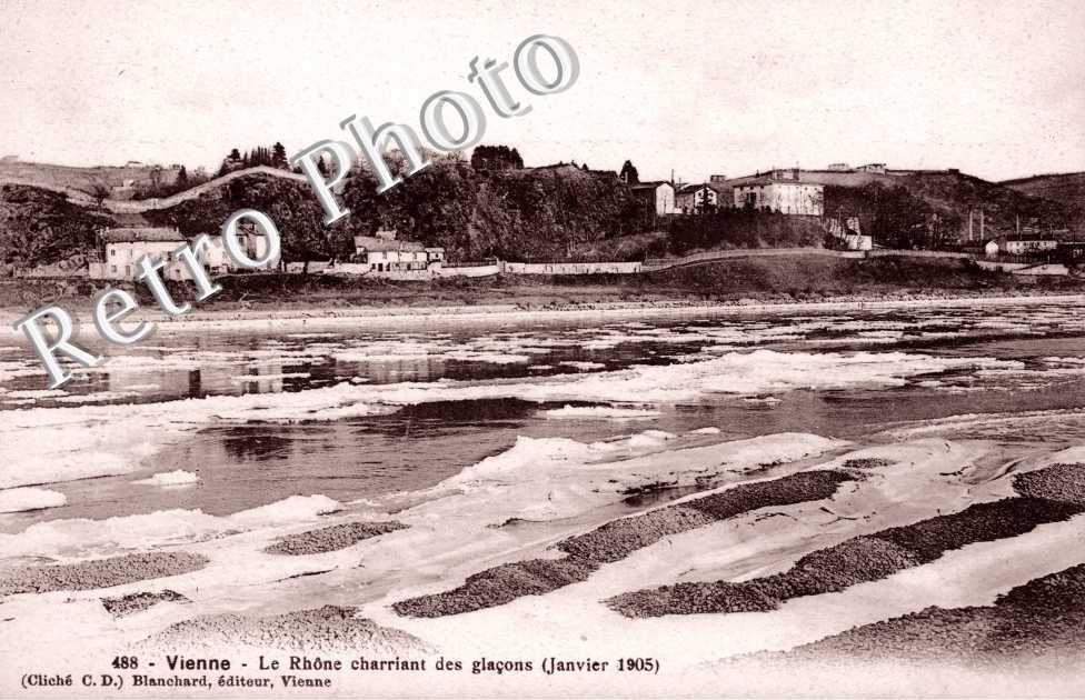 le Rhone Charriant des Glacons - Janvier 1905