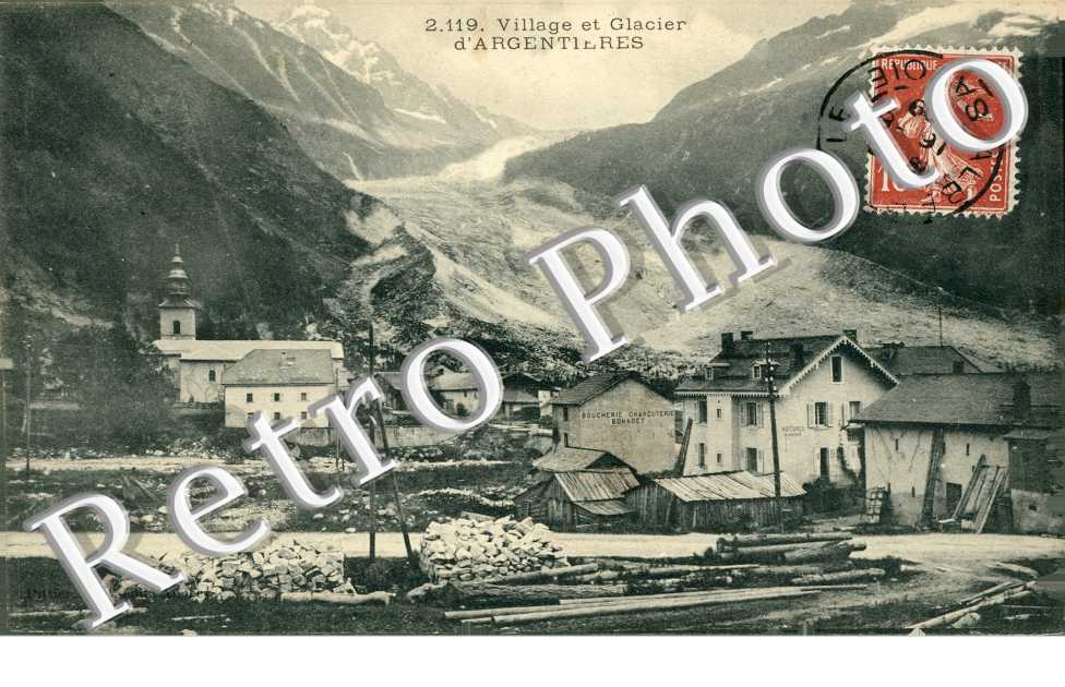 Village et glacier d&#039;Argentieres