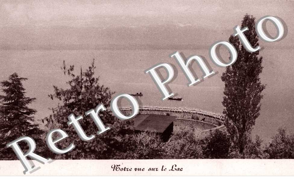 Hermancia Notre vue sur le Lac  Colonie de vacances au bord du Lac Leman Aout 1915 Oeuvre sociale Le Cantier 199 rue de Bercy Paris 12eme