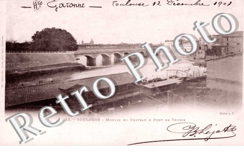 Moulin du Chateau et pont de Tounis