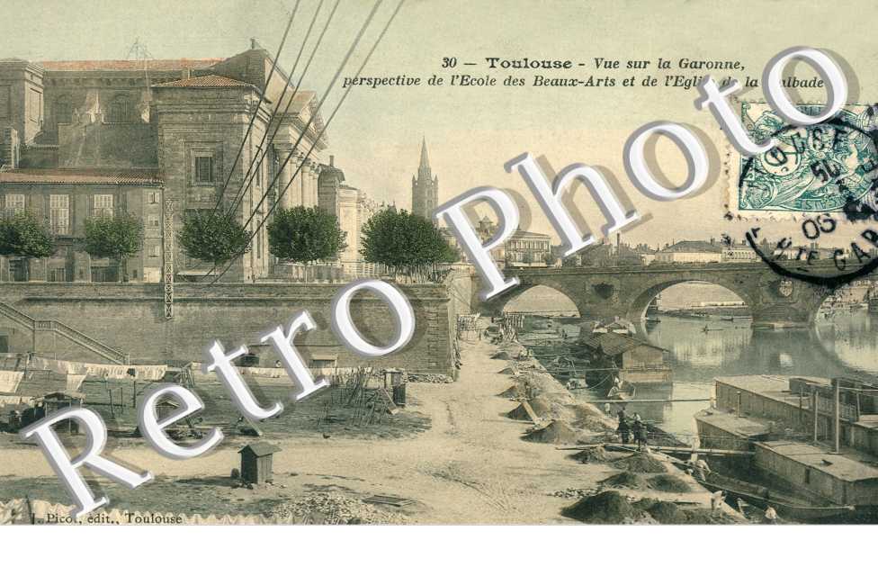 Vue sur la Garonne, Ecole des Beaux Arts et de l'église de la Dalbade