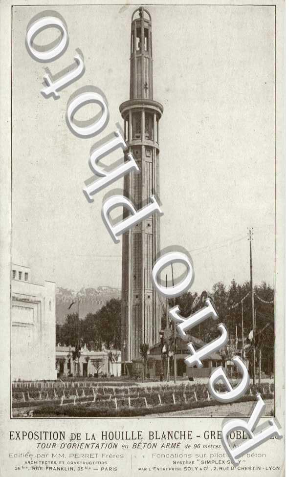 Exposition de la Houille Blanche 1925 - Tour d'orientation en beton armé