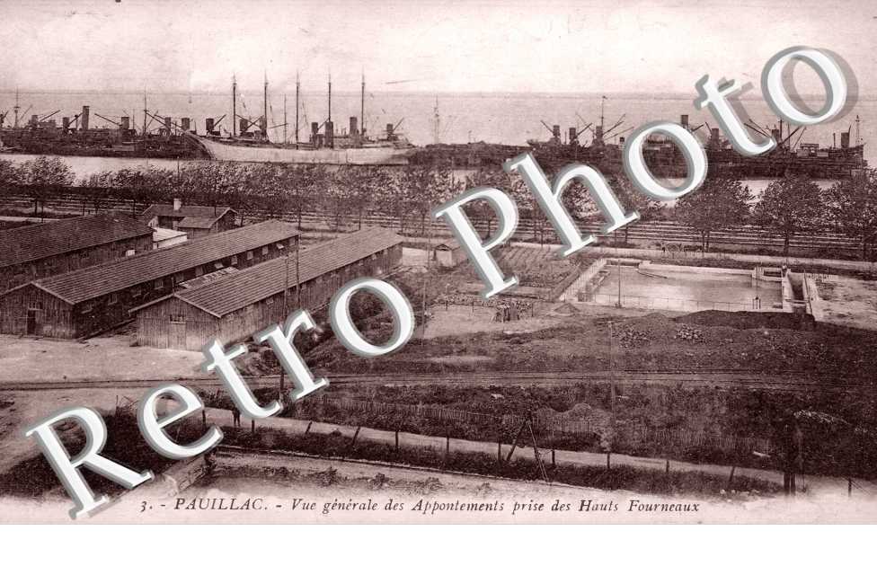 vue generale des appontements pris des Hauts Fourneaux