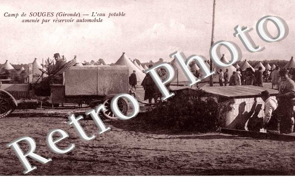 camp de Souges L&#039;eau potable amenee par reservoir automobile
