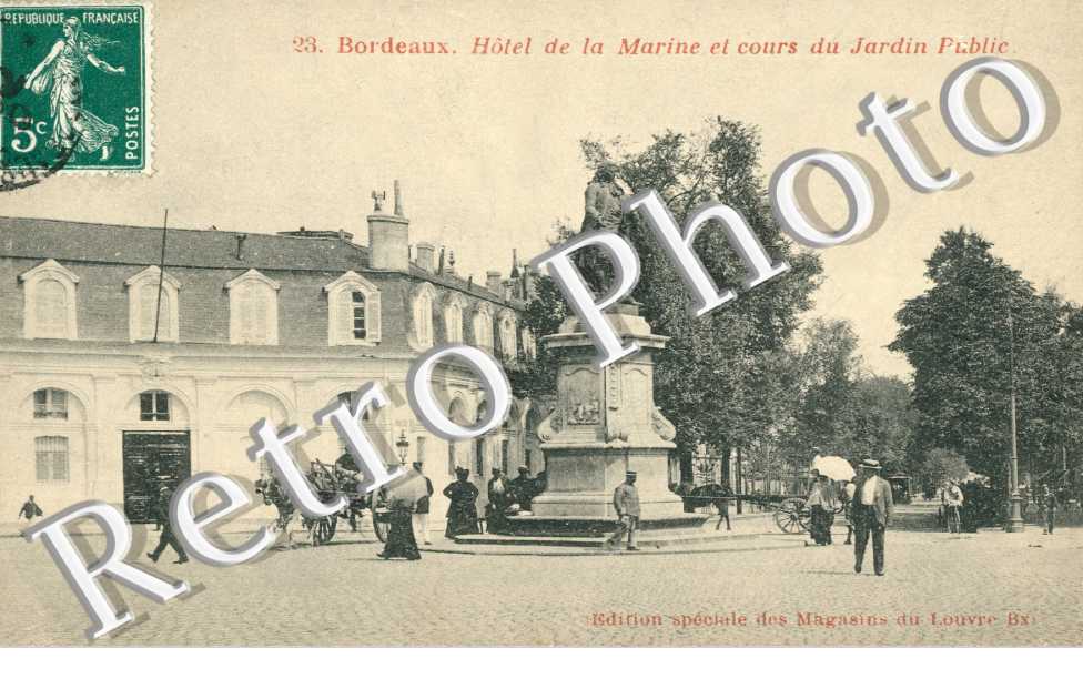 Hotel de la Marine et cours du Jardin Public