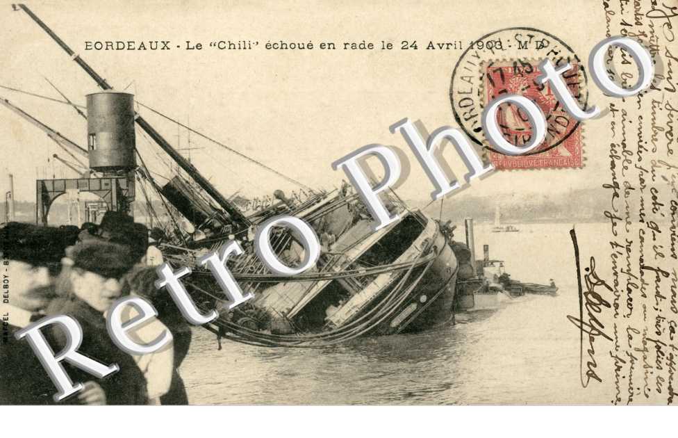 Le Chili echoue en rade le 24 avril 1903