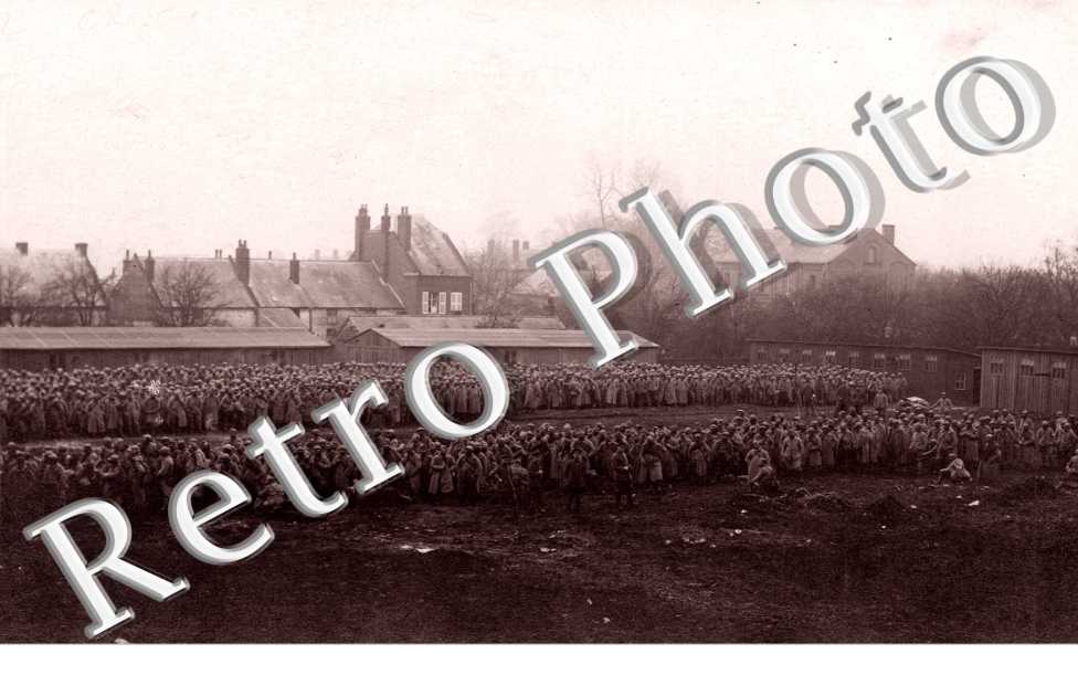 vue d&#039;un camp de prisonniers militaires franis  - avril 1918