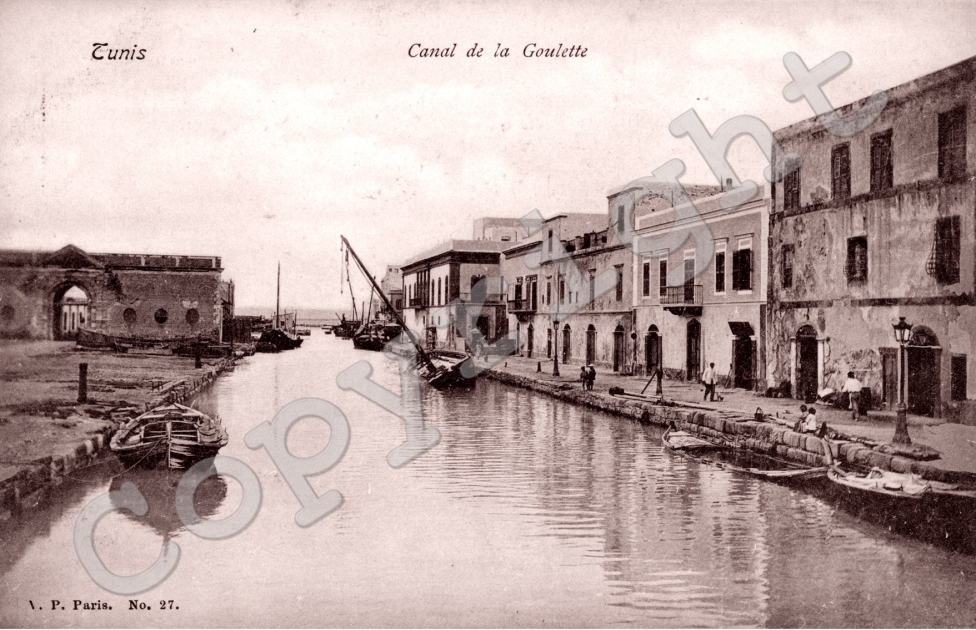 village autrefois Canal de La Goulette TN TUNIS