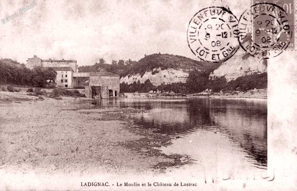LADIGNAC  - Le Moulin et le Château de Lustrac