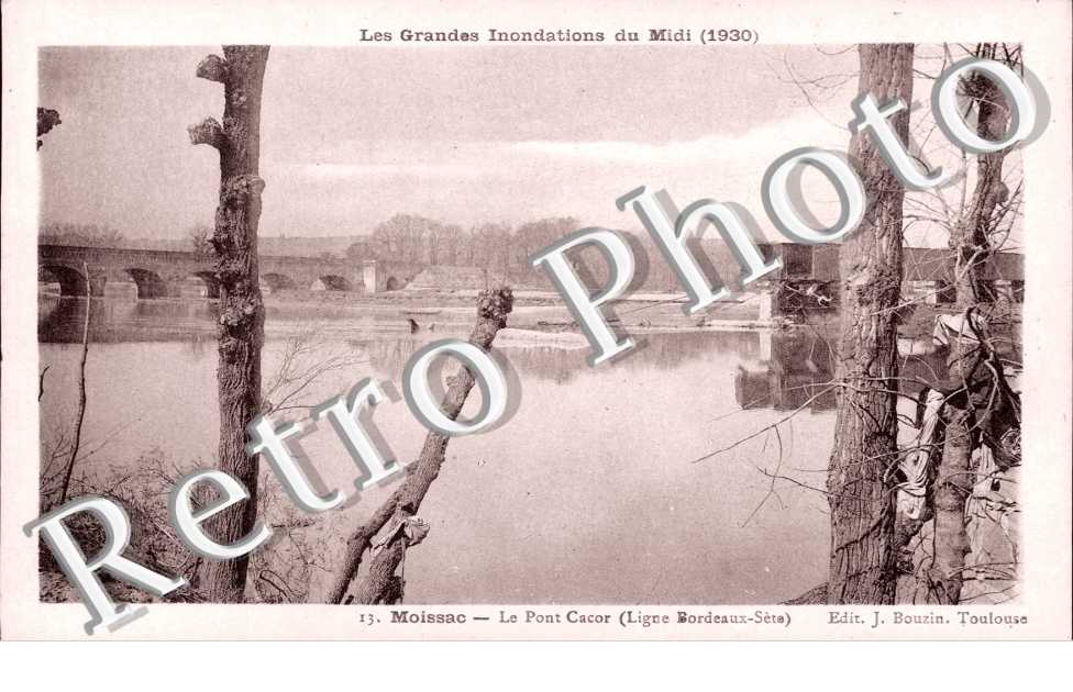 Inondations 1930 Le pont Cacor