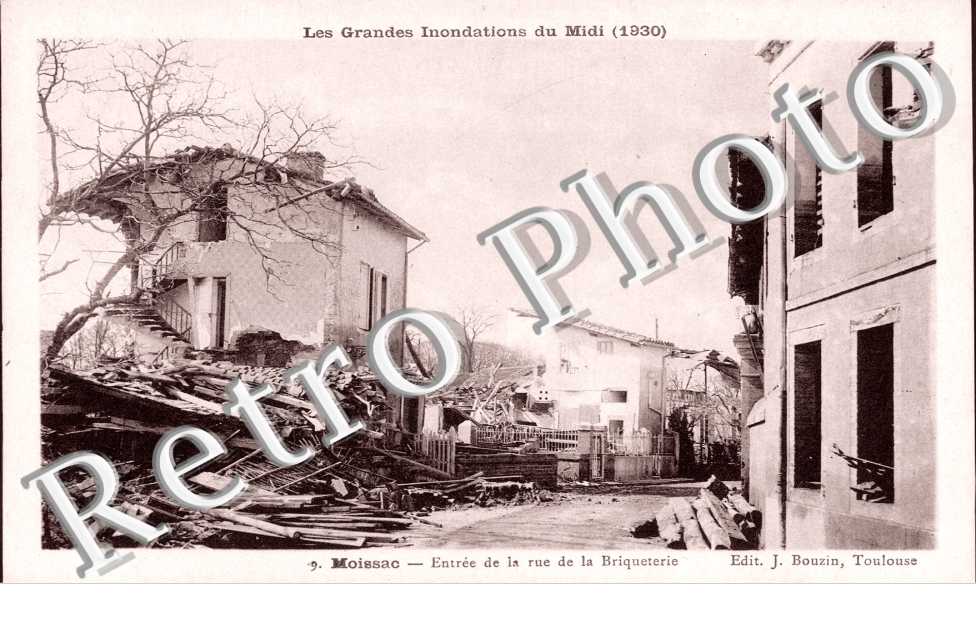 Inondations 1930 entr de la rue de la Briquerie