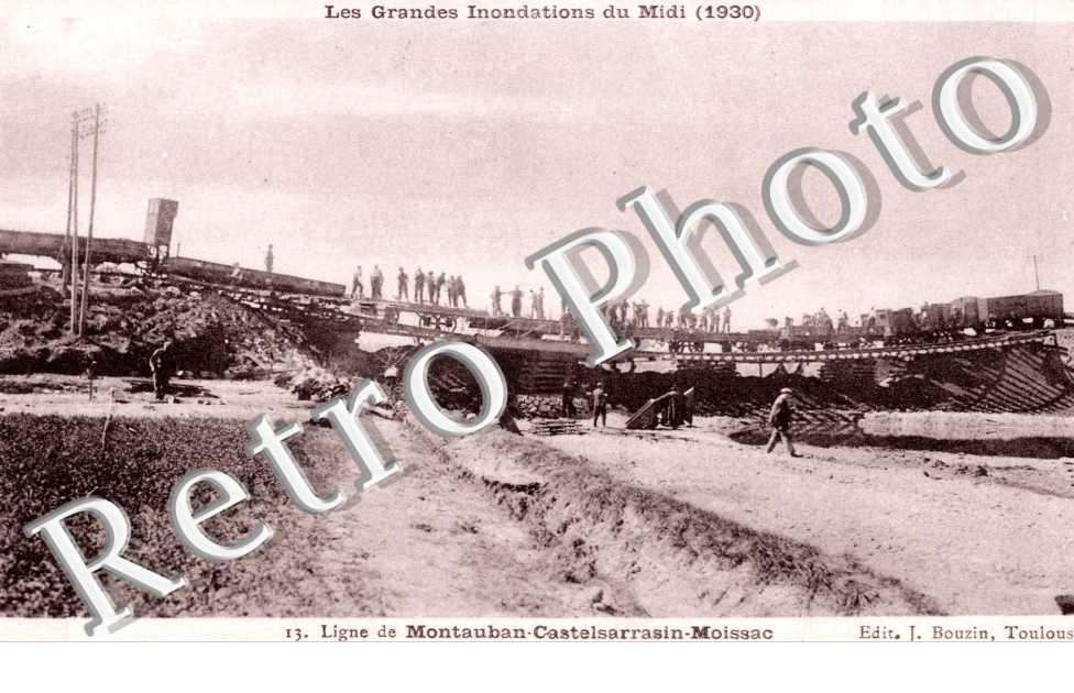 Inondations 1930 Ligne de chemin de fer