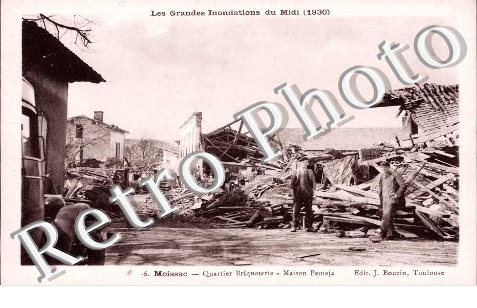 Inondations 1930 Quartier Briqueterie  Maison Pemeja
