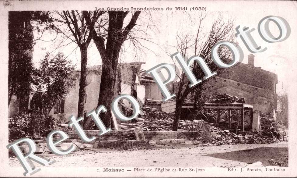 Inondations 1930 Place de l&#039;lise et rue Saint-Jean