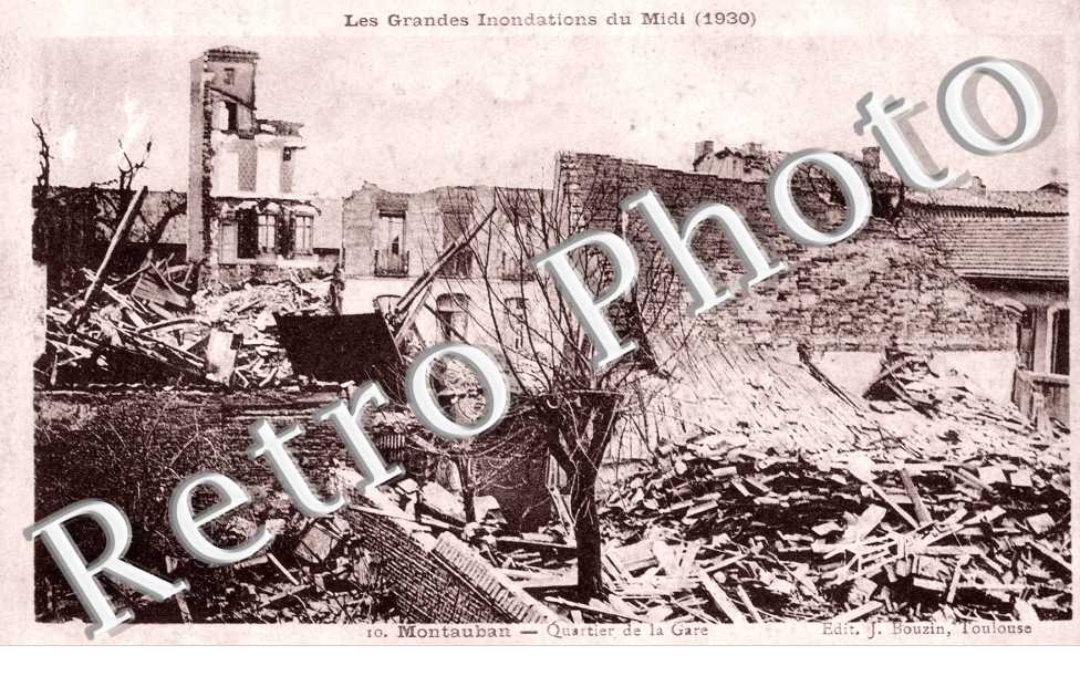 inondations 1930 - quartier de la gare