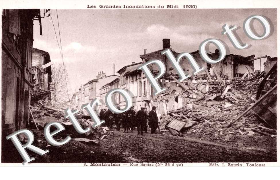 inondations 1930 -  rue Sapiac