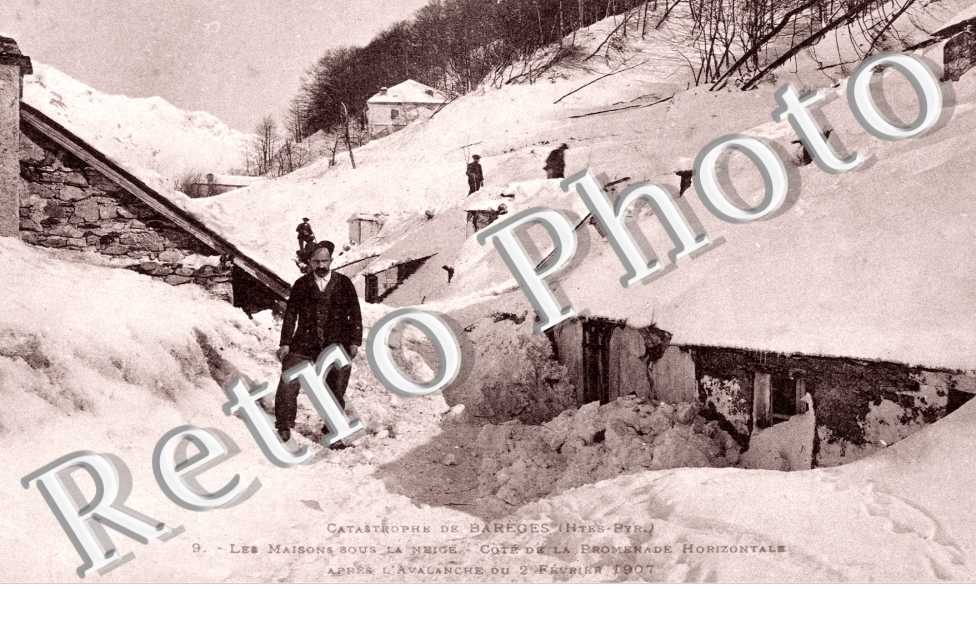 Après l&#039;avalanche du 2 février 1907 - les Maisons sous la Neige