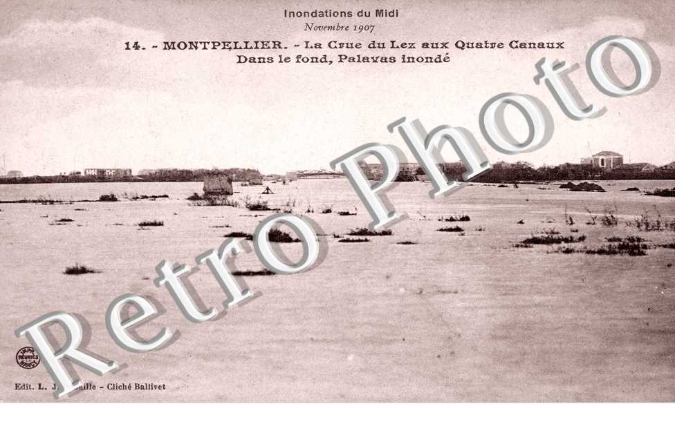 Aux quatre Canaux- Inondations - Novembre 1907