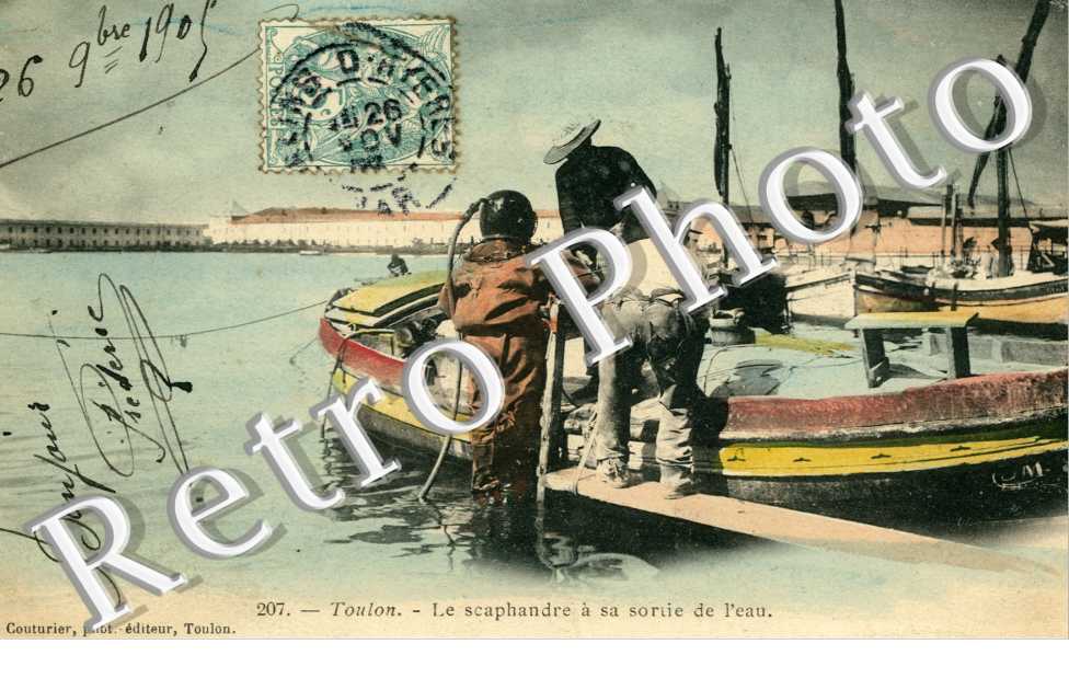 le scaphandrier a sa sortie de l&#039;eau