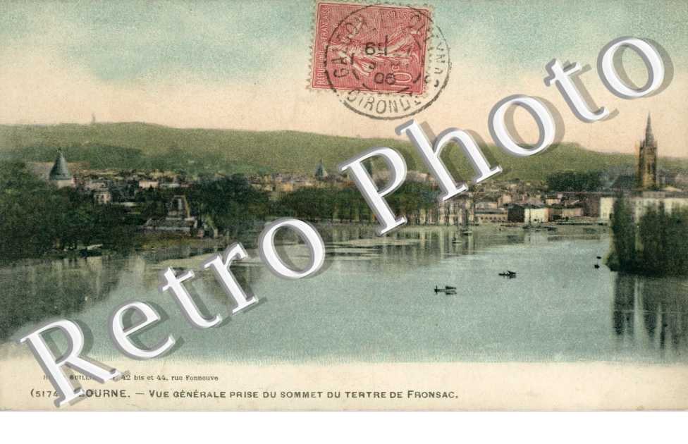 Vue generale  prise du sommet du Tertre de Fronsac