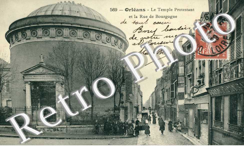 le Temple protestant et la rue de Bourgogne