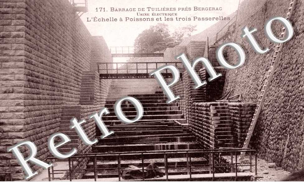 barrage de Tuilieres Usine Electrique L&#039;echelle a poissons
