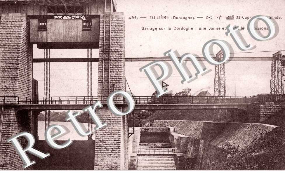barrage de Tuilieres Usine Electrique Barrage et echelle a poissons