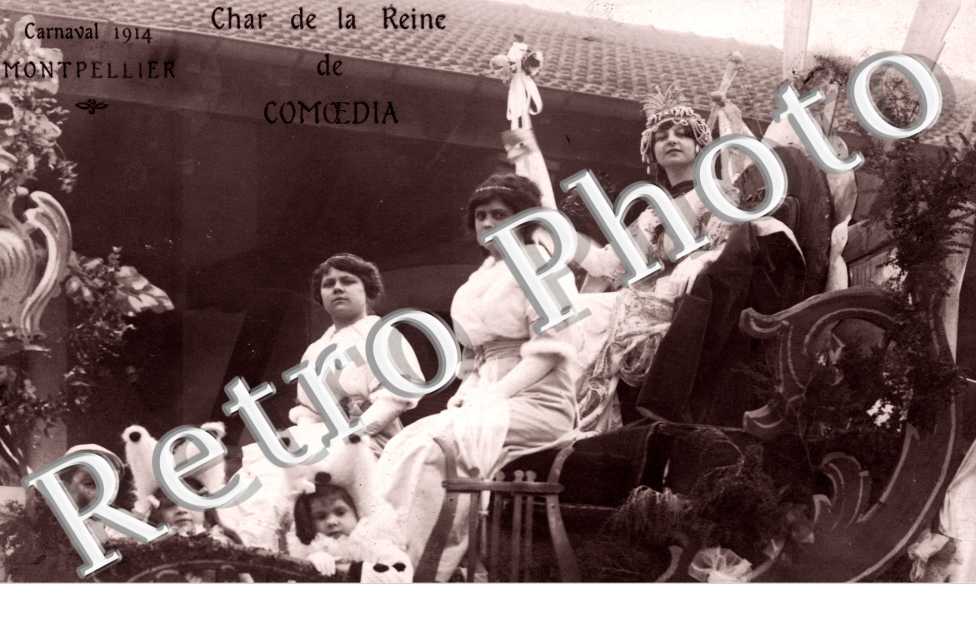 Carnaval 1914 Char de la reine de Comedia