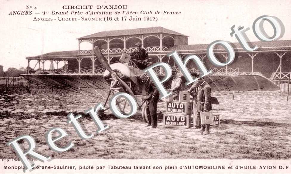 Monoplan Morane Saulnier piloté par Tabuteau Circuit d'Anjou