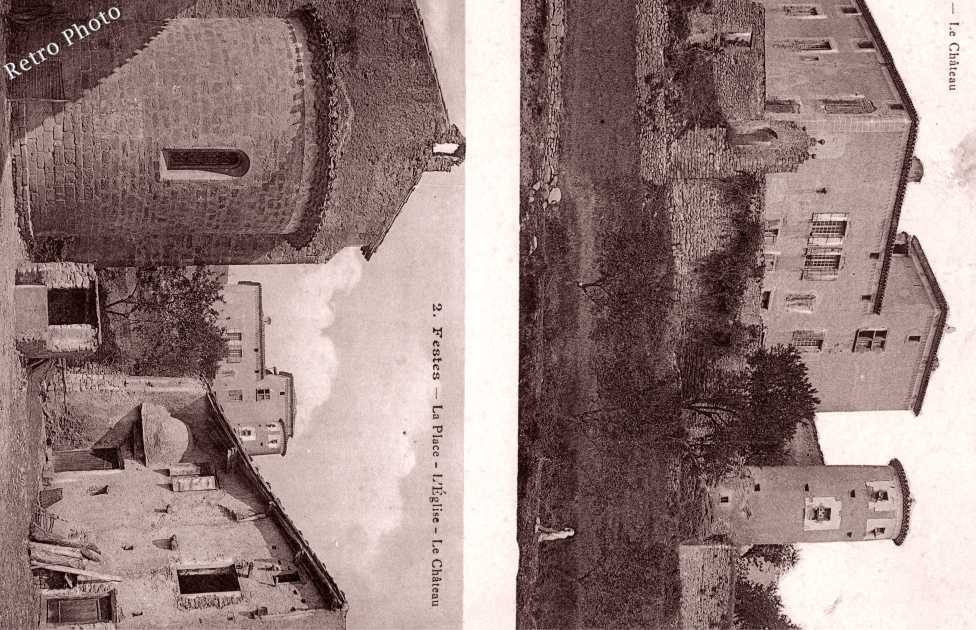 Le Chateau, la Place, l&#039;eglise