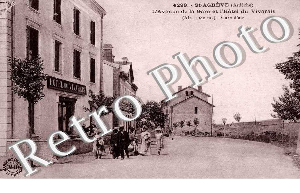 l&#039;avenue de la gare et l&#039;hotel du Vivarais