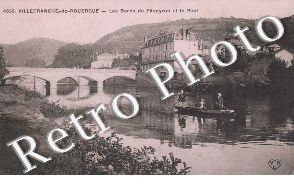 Les bords de l&#039;Aveyron et le Pont