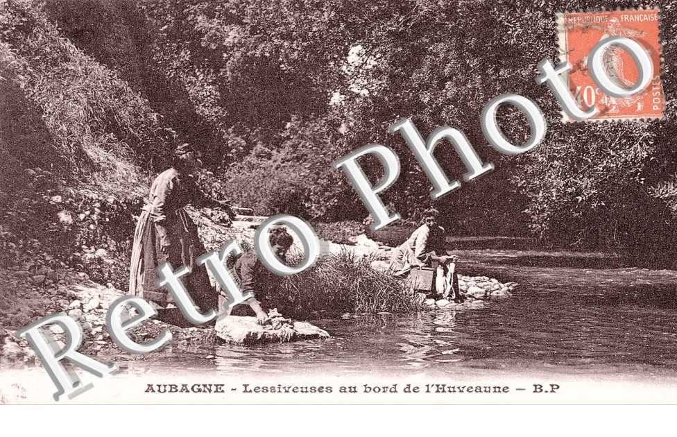 lessiveuses au bord de l&#039;huveaune