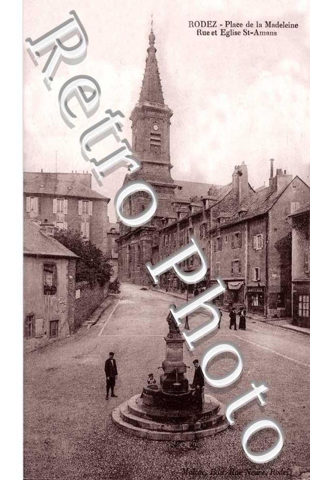 Place de la Madeleine - rue et eglise Saint Amans