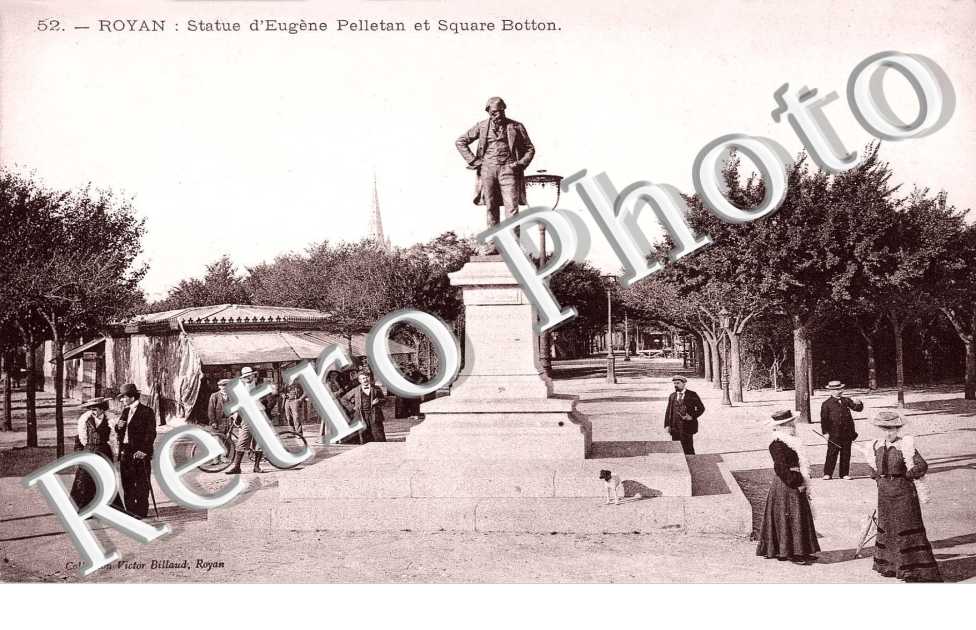 STATUE D&#039;EUGENE PELLETAN et square Botton