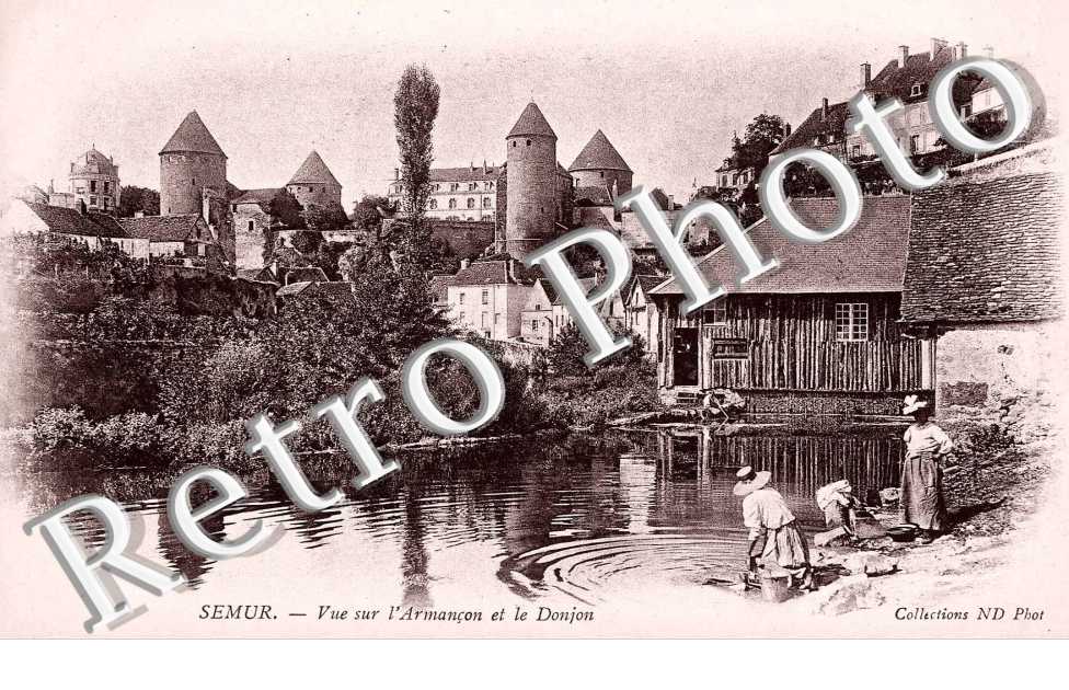 vue sur l'armancon et le donjon