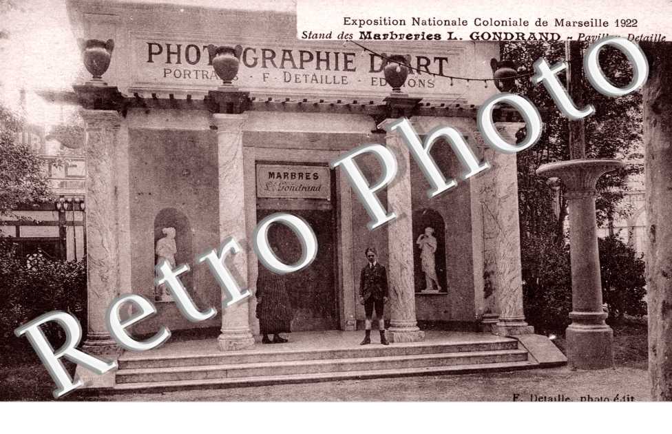 exposition colonial 1922 Stand des Marbreries L. Gondrand Photographie d'Art