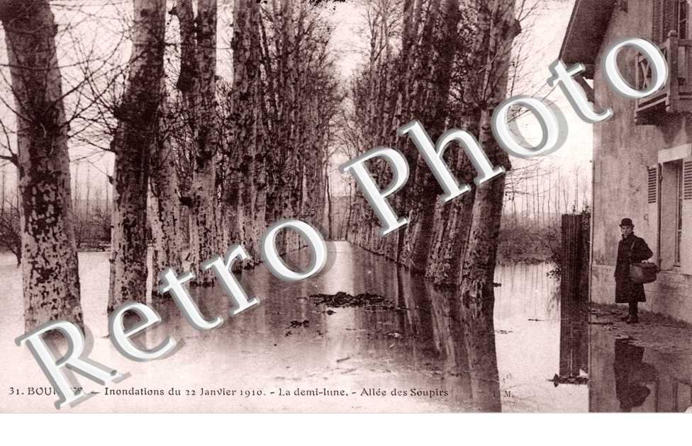 inondations du 22 janvier 1910 la demie-lune Allee des soupirs