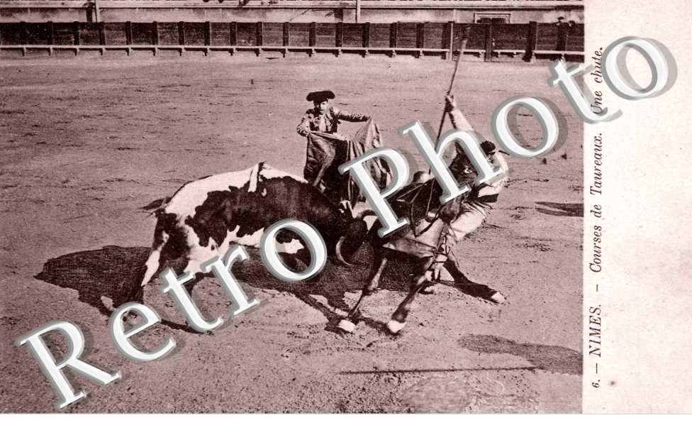 Courses de Taureaux - Une chute