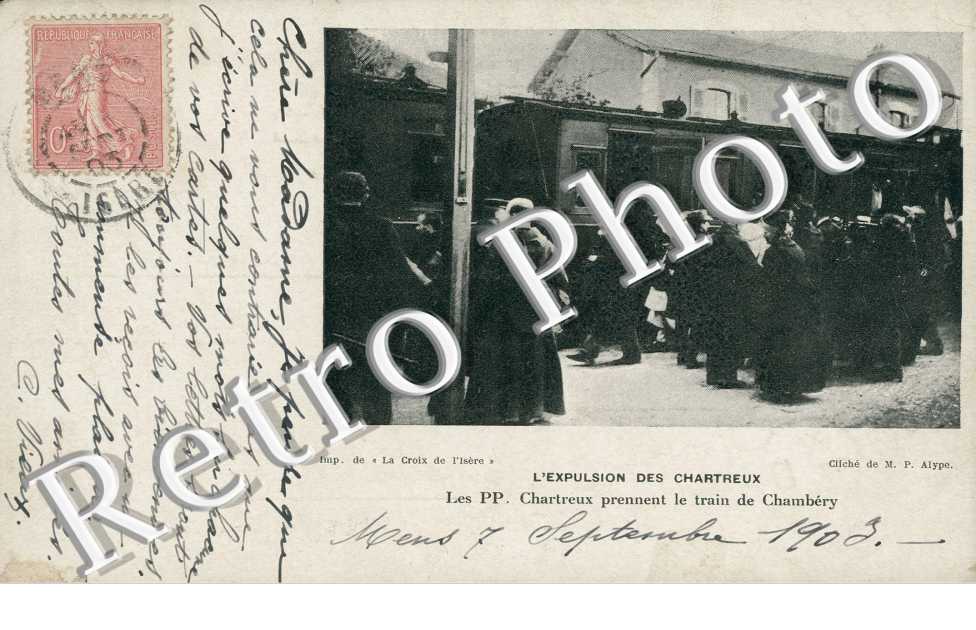 L'expulsion des Chartreux prenant le Train