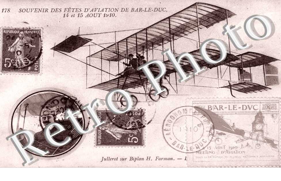 Julerot sur Biplan H Farman - aout 1910