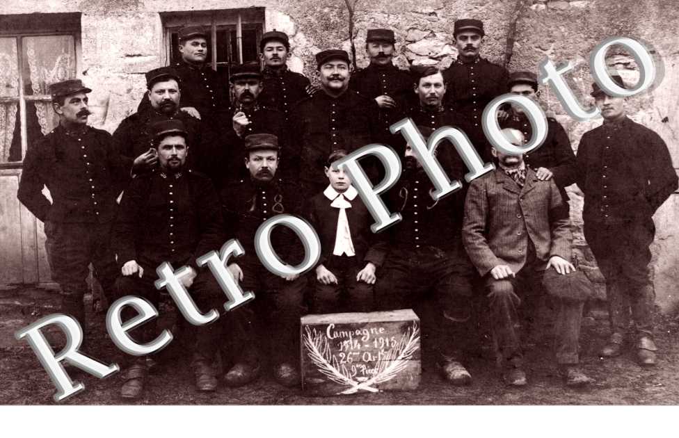 Groupe de militaires, campagne 1914-15-26eme Art.