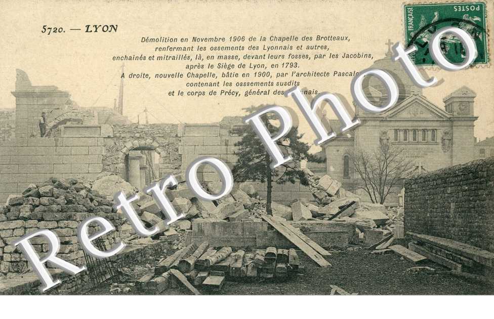 Chapelle de Brotteaux- Demolition  en 1906