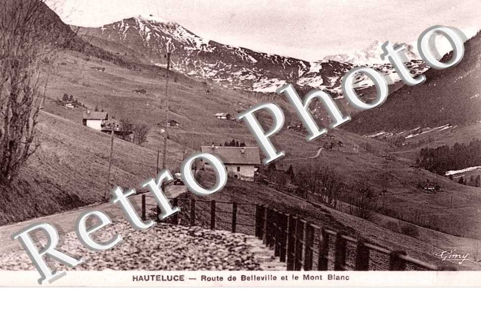 route de Belleville  et le Mont Blanc