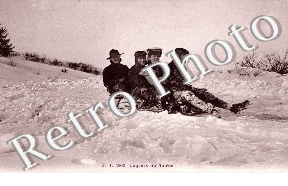 Lugeurs au Saleve