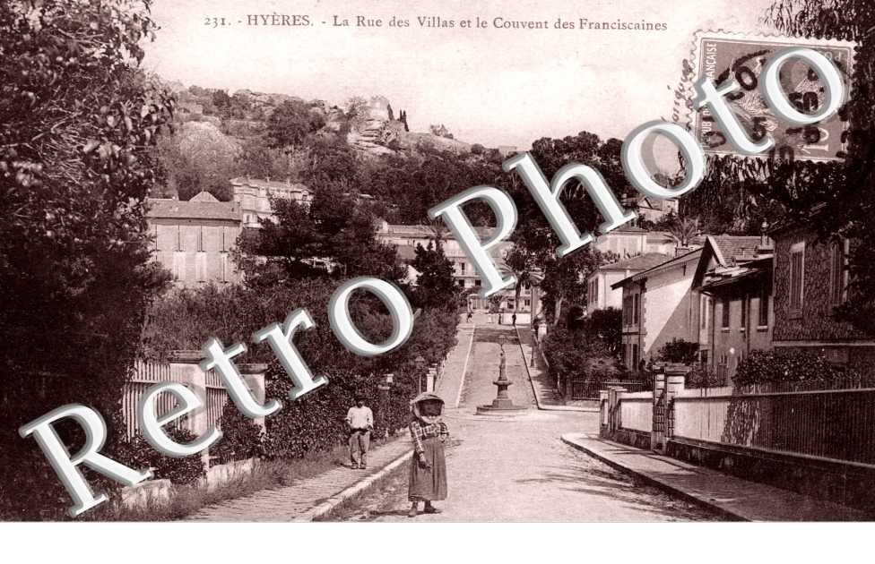 la rue des Villas et le couvent des Franciscaines