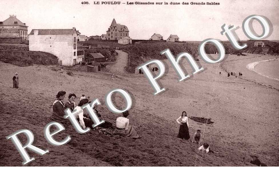 le pouldu, les glissades sur la dunes des grands sables